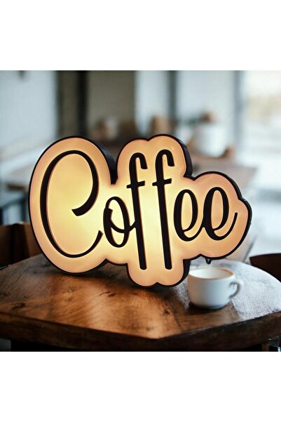 mika house Coffee Yazılı Duvar Dekoru Işıklı Duvar Görseli Dekoratif Obje Aydınlatma