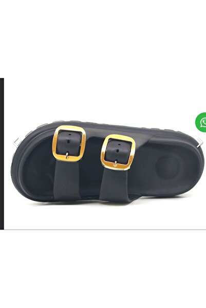 WOSSE Sonimix Zenne  Yeni Altın Büyük Çift Tokalı Lux Eva Terlik