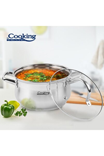 Cooking by Heinner STAINLESS STEEL CUTTER + LID 24 x 13.5 CM, 6.1 L, AMIRA