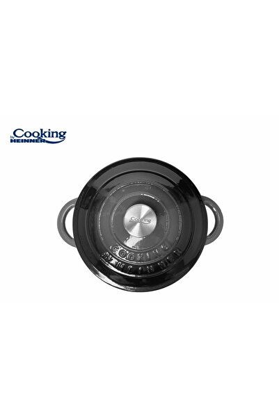 Cooking by Heinner ENAMELED CAST IRON POT + LID 28 x 13 CM, 6L, MARBLE GRAY