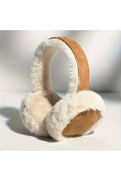 BABUN Adult Henna Headband - Flexible Foldable Winter Plush Suede Fur Warmer