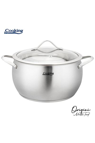 Cooking by Heinner STAINLESS STEEL POT 24 x 13.5 CM, 6 L, NICOLAI TAND