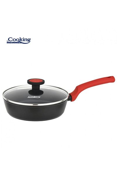 Cooking by Heinner FORGED ALUMINUM PAN + LID 24 X 6.5 CM, REDMOON