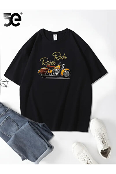 Carlson Μπλουζάκι Ride Rwen με στάμπα unisex Oversize Crew Neck
