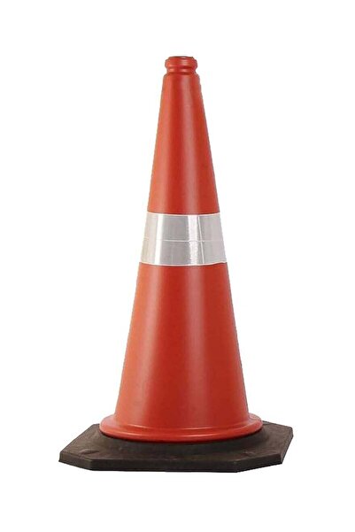 Generic 1 قطعة من قمع مرور بارتفاع 75 سم - قمع سلامة مع طوق عاكس وللاستخدام في مواقف السيارات وتدريب القيادة