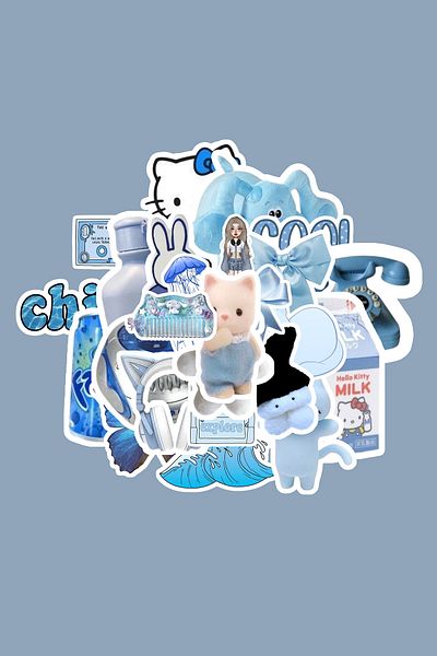 dadi ramba Blue Everskies -Bullet Journal - Agenda - Planner - Notebook - Laptop Sticker Sticker - Sticker Pack