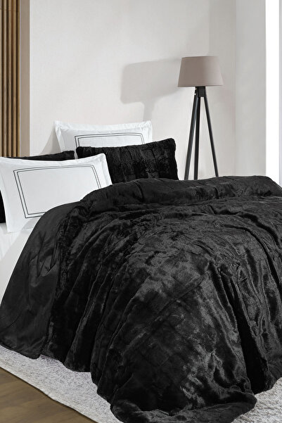 Elart Lena Comfort Set Uyku Seti Çift Kişilik 6 Parça (230x240 cm) Siyah