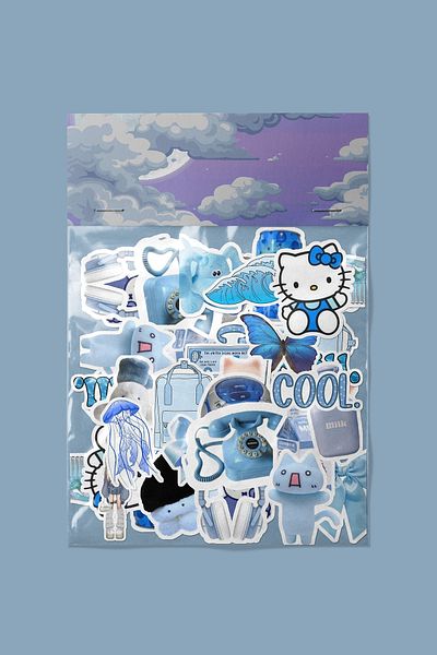 dadi ramba Blue Everskies -Bullet Journal - Agenda - Planner - Notebook - Laptop Sticker Sticker - Sticker Pack