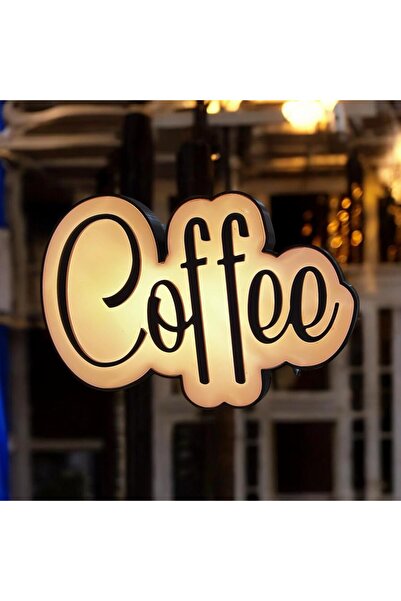 mika house Coffee Yazılı Duvar Dekoru Işıklı Duvar Görseli Dekoratif Obje Aydınlatma
