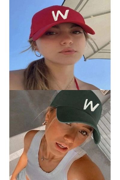 w white stars sports & wear Спортна шапка унисекс, комплект от 2 части с бродирана велкро задна част и регулируема закопчалка