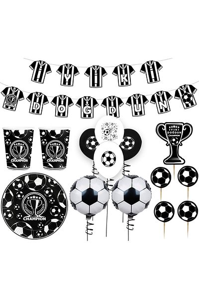 Partimarka Σετ πάρτι γενεθλίων Football Concept για 24 άτομα