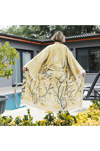 Tasarım HB&Victory كيمونو قفطان 100% قطن جاكار موسلين