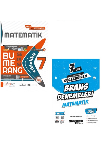 Günay Yayınları Günay Yayınları 5. Sınıf Bumerang Matematik + Ankara Matemati...