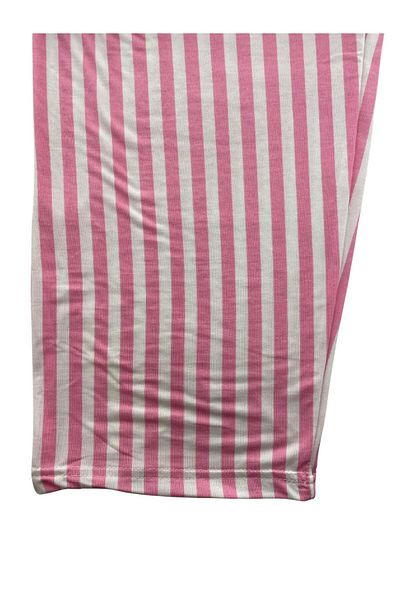 DoDe Flora Thin White Striped Women's Pajamas Milan -3010