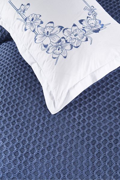 Levanzo 6 Piece Knitted Blanket Set Dolce Indigo