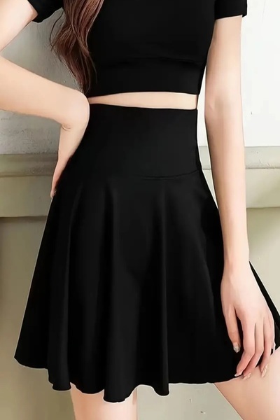 Arzulica Fusta evazată din țesătură neagră pentru scafandru din Lycra