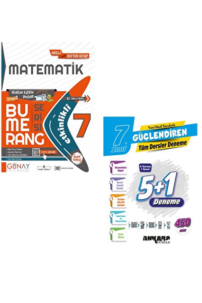 Günay Yayınları Günay Yayınları 5. Sınıf Bumerang Matematik + Ankara 5 Sarmal...