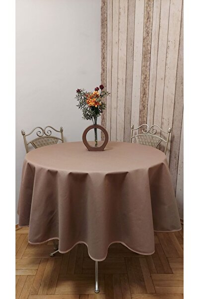 gonk Round, Solid Color, Duck (Liquid Pusher, Stain Proof) Fabric, Tablecloth