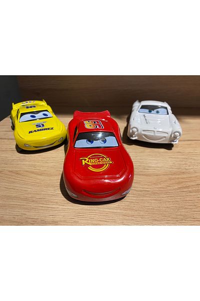 liss çarşı سيارات لايتنينج كار راميريز كروز وMC ميسل 3 قطع سحب نموذج سيارة حديدية