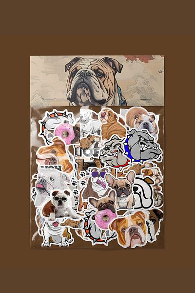 dadi ramba Bulldog -Bullet Journal - Agenda - Planner - Notebook - Laptop Sticker Sticker - Sticker Pack
