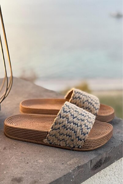 Melissa Boutique Women's Straw Knitted Model Sole Summer Slippers