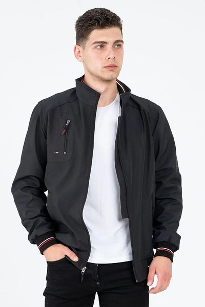 Bonesti Black Lined Water and Windproof Seasonal Coat for Men