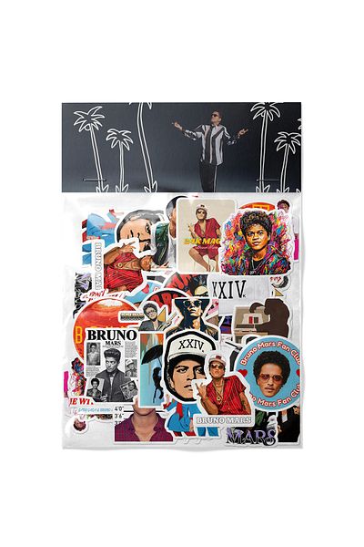 dadi ramba Bruno Mars - Bullet Journal - Agenda - Planner - Notebook - Laptop Sticker Decal - Sticker Pack