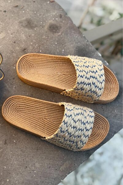 Melissa Boutique Women's Straw Knitted Model Sole Summer Slippers