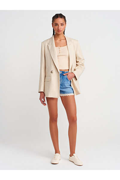Dilvin 60759 Blazer Jacket-Light Beige