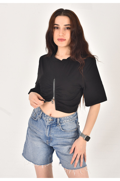 Bliss Dale Blouse with Zipper Accessory Detail