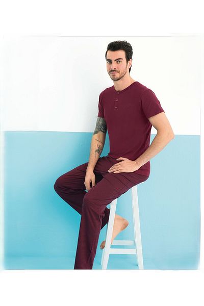 Aydoğan Aydogan 250156   Men's Modal Short Sleeve Pajama Set