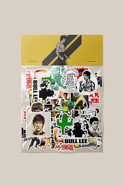 dadi ramba Bruce Lee -Bullet Journal - Agenda - Planner - Notebook - Laptop Sticker Decal - Sticker Pack