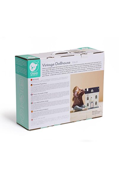 Classic World Ahşap Vintage Bebek Evi
