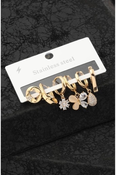 ÇELİKMED Çelik 6’lı Küpe