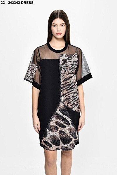 DQMANE Tasarım Transparan Payet Detay Elbise