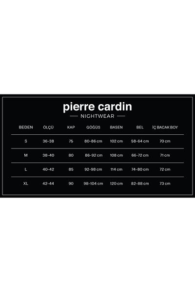 Pierre Cardin طقم بيجامة نسائي من الدانتيل الساتان الأسود -1160