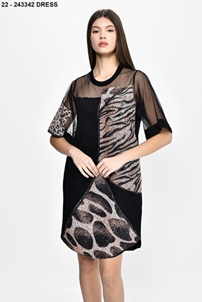 DQMANE Tasarım Transparan Payet Detay Elbise