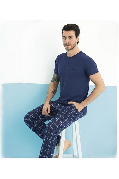 Aydoğan Aydogan 250146   Men's Modal Short Sleeve Pajama Set