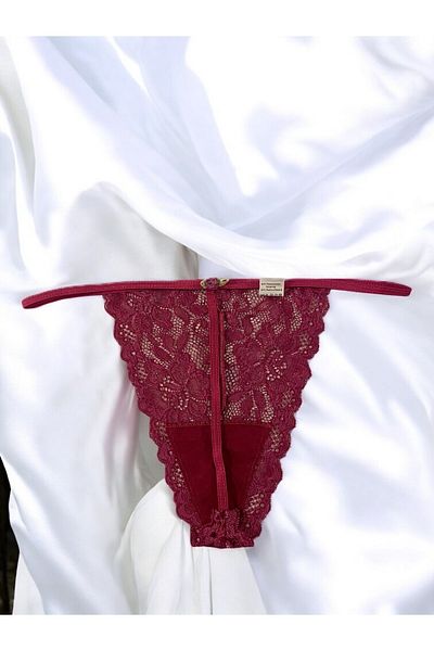 enmodaiçgiyim Burgundy Lace Women's String