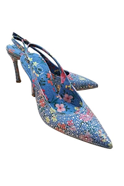 NEW ANGEL Mıcam 5710 Kadın Sivri Burun Arka Açık İnce Topuklu Abiye Ayakkabı