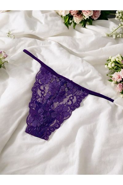 enmodaiçgiyim Purple Lace Women's String
