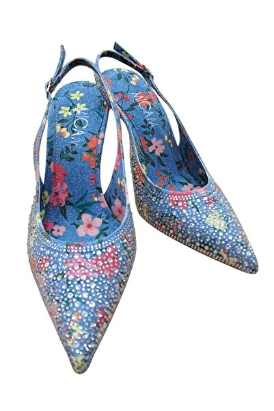 NEW ANGEL Mıcam 5710 Kadın Sivri Burun Arka Açık İnce Topuklu Abiye Ayakkabı