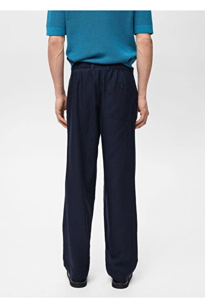 MANGO Man Regular fit lyocell keten pantolon