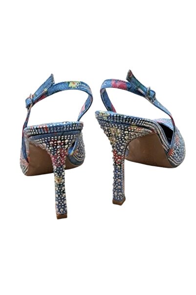 NEW ANGEL Mıcam 5710 Kadın Sivri Burun Arka Açık İnce Topuklu Abiye Ayakkabı