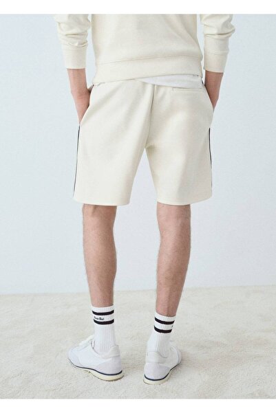 MANGO Man Elastic Waist Cotton Shorts