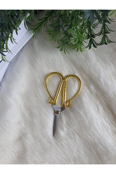 Fiyonks Atölye Promise, Engagement Scissors, Gold Color Scissors, Special Scissors, Gold Color Scissors