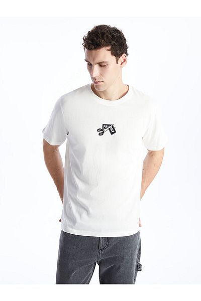 LC Waikiki Crew Neck Short Sleeve Printed Combed Cotton Men's T-Shirt