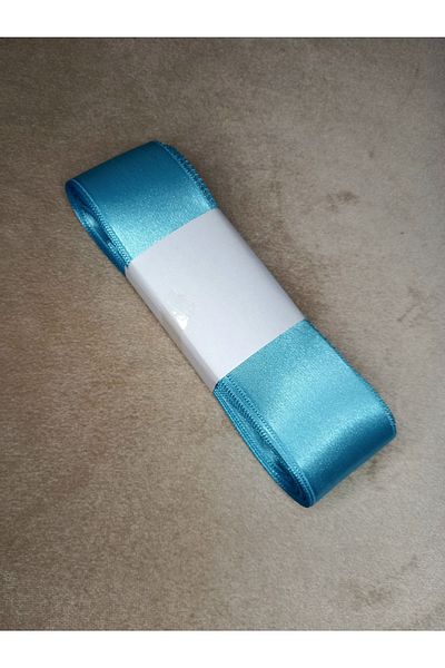 yörük tuhafiye Turquoise Satin Ribbon 4 Cm, 10 Meter Ball Satin Ribbon Set