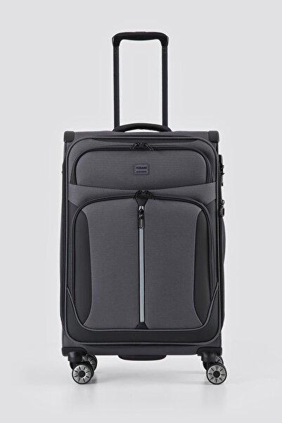 Necati Çanta Kumaş Ultra Dayanıklı 4 Tekerlekli Şifreli Ultra Hafif 3’lü Valiz Seti