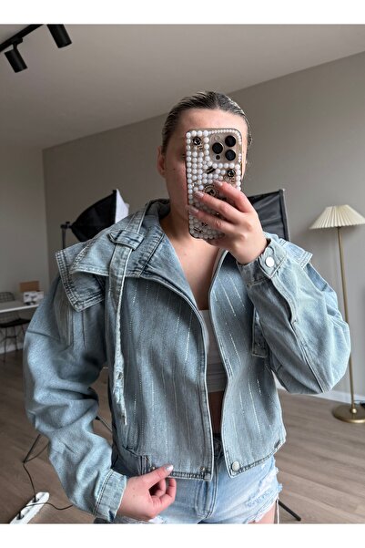 Bisou Taşlı kot ceket